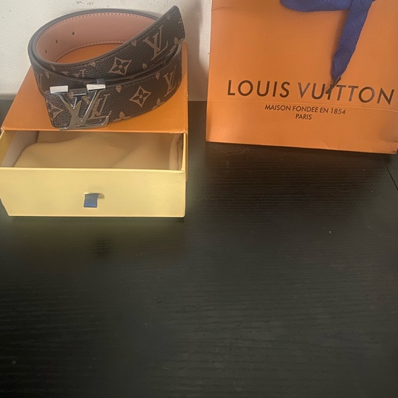 Louis Vuitton Brown Monogram Leather Belt - Picture 3 of 3
